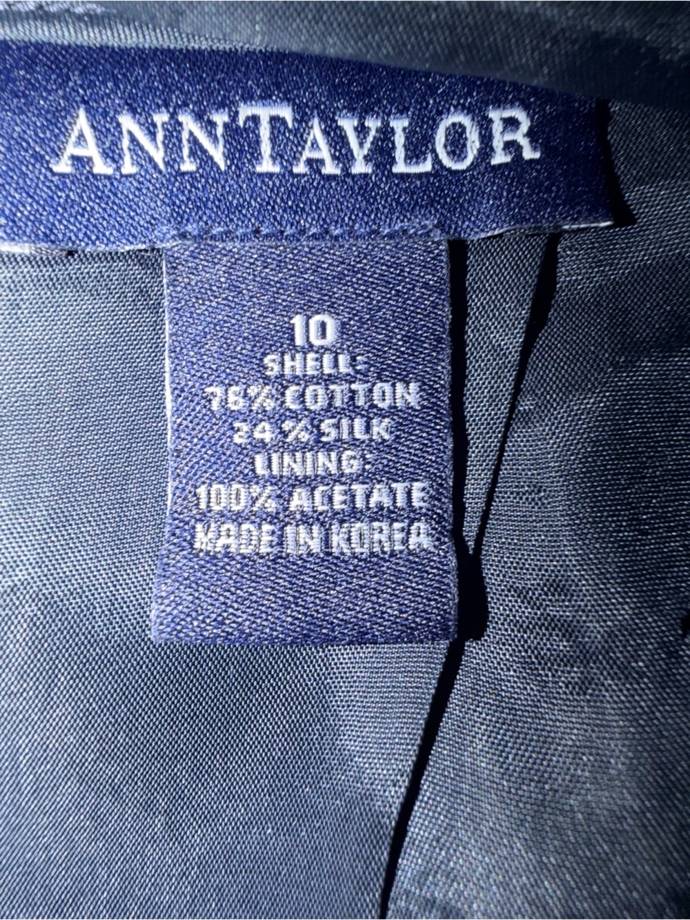 Ann Taylor Navy & White Floral Peplum Top & Pencil Skirt Matching Set - Size 10 - Picture 2 of 10
